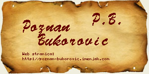 Poznan Bukorović vizit kartica